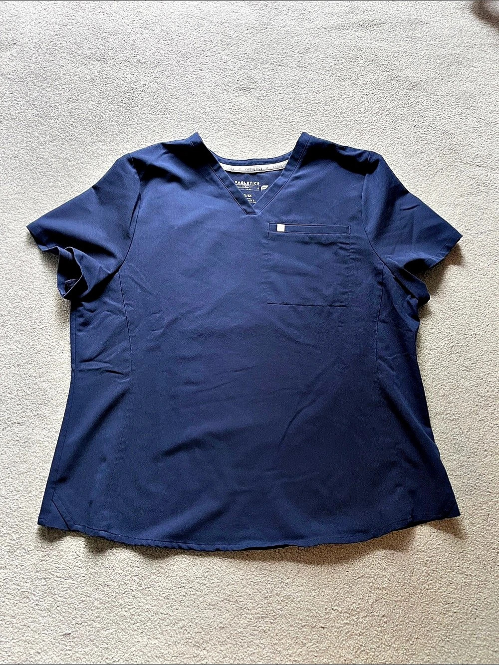 Fabletics Short Sleeve Top in Blue Size XXL/1X